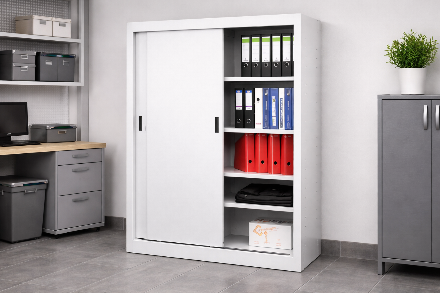 dulapului metalic cu uși glisante